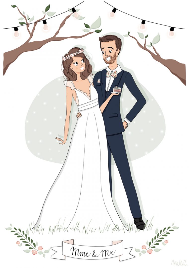 Mad'Moiselle C. » Mariage  Mariage Illustration, Mariage serapportantà Dessin Mariée