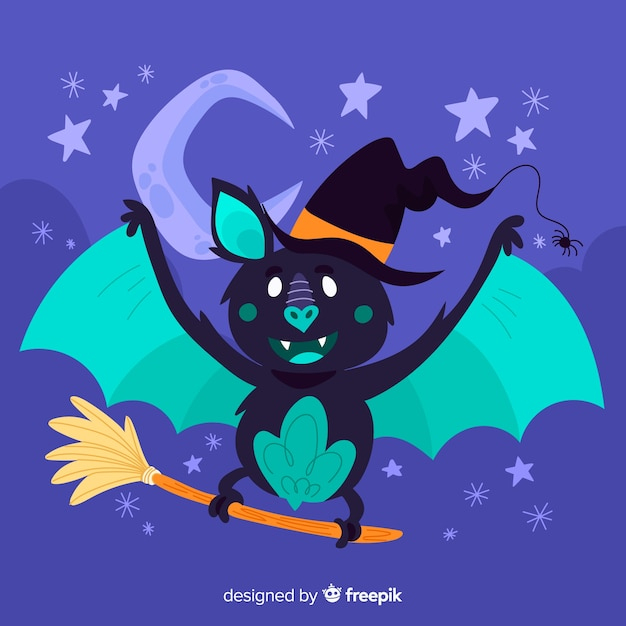 Main Mignonne Dessinée De Chauve-Souris D&amp;#039;Halloween concernant Dessin Halloween Chauve Souris 