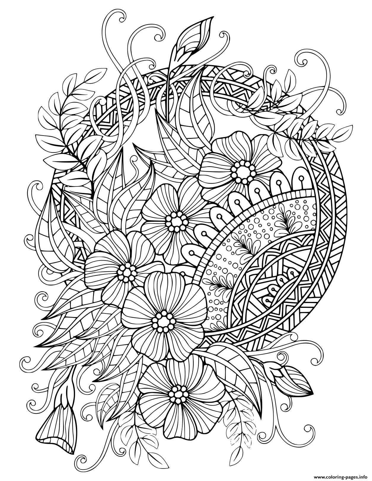 Mandala Adult Floral Nature 2020 Coloring Pages Printable serapportantà Colorier Mandala