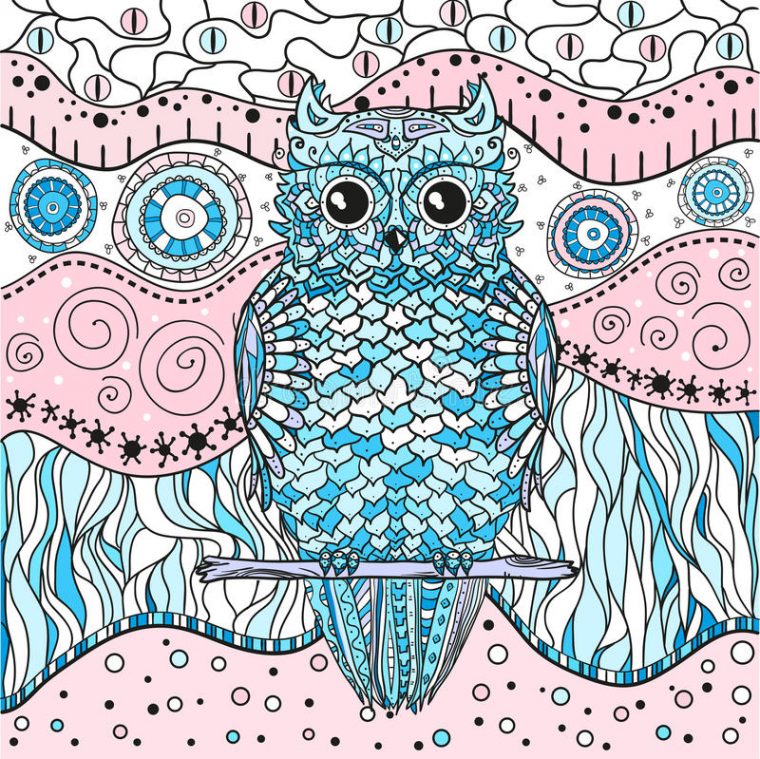 Mandala Avec Le Hibou Illustration De Vecteur encequiconcerne Mandala Hibou