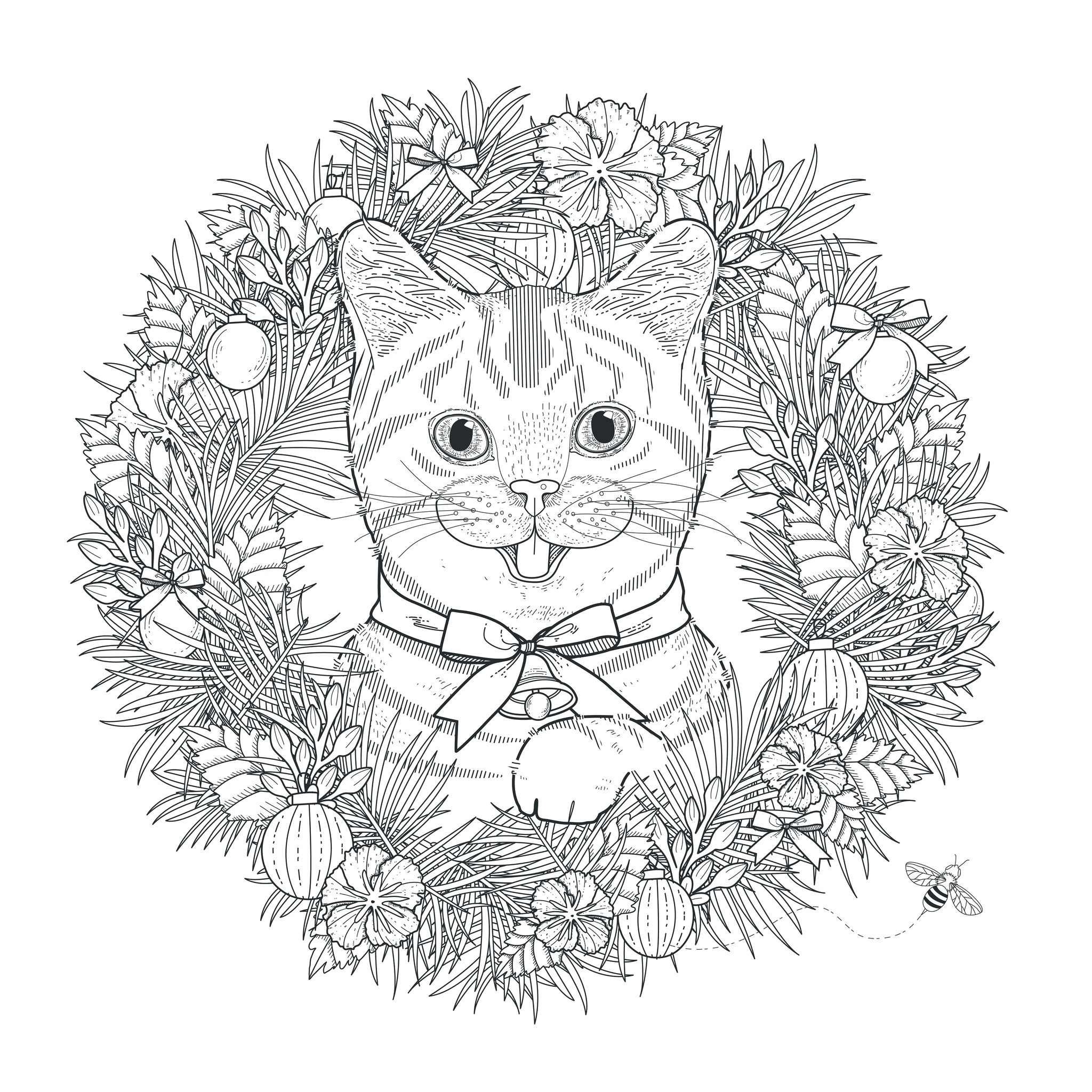 Mandala Chat Kchung - Chats - Coloriages Difficiles Pour destiné Coloriage De Chats 