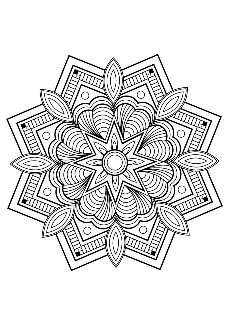 Mandala Complexe Livre Gratuit 10 – Coloriage Mandalas concernant Imprimer Dessin Mandala