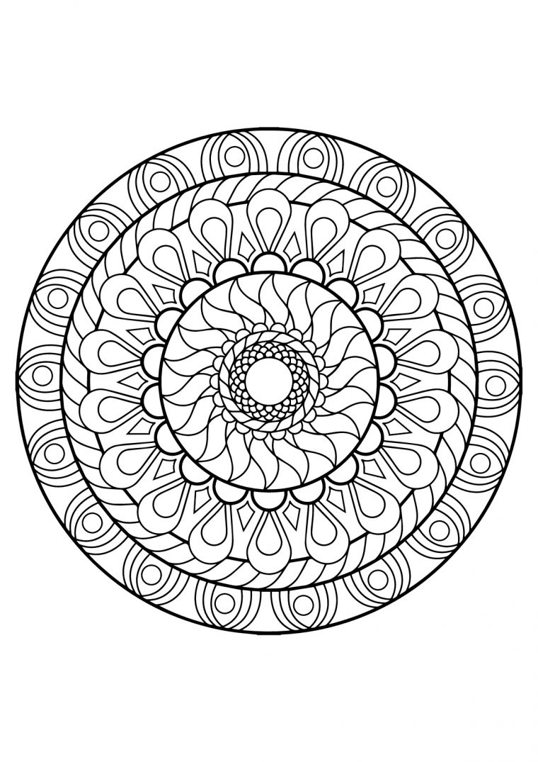 Mandala Complexe Livre Gratuit 12 – Coloriage Mandalas dedans Dessin Mandala