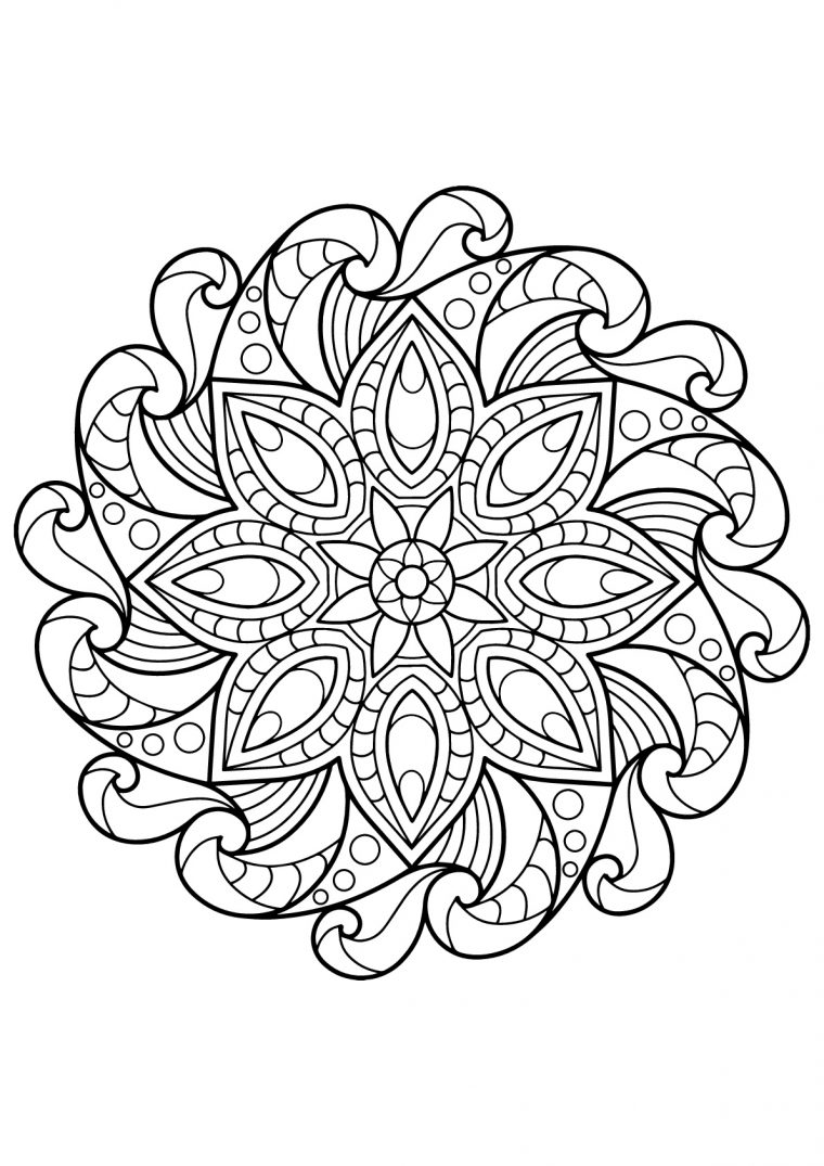 Mandala Complexe Livre Gratuit 2 – Coloriage Mandalas serapportantà Dessin Mandala