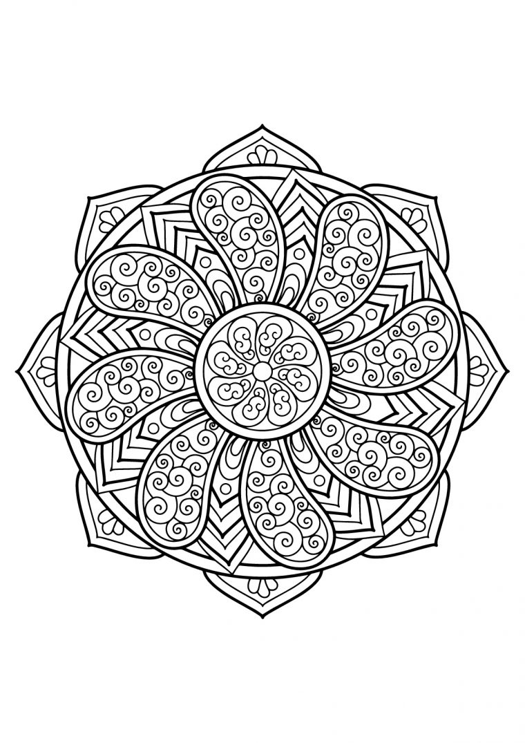 Mandala Complexe Livre Gratuit 27 – Coloriage Mandalas concernant Livre Coloriage À Imprimer