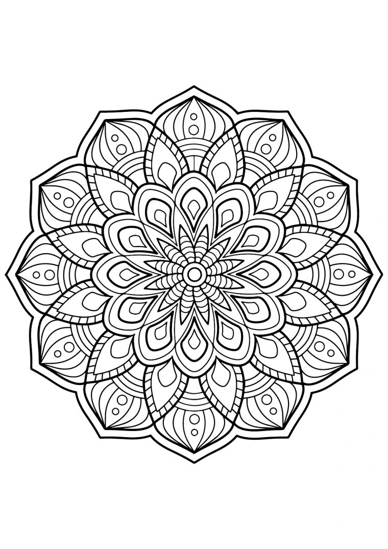 Mandala Complexe Livre Gratuit 3 – Coloriage Mandalas pour Mandalas Coloriage