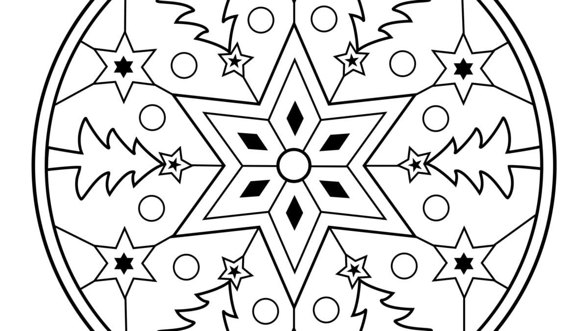 Mandala De Noël Et Coloriage - Coloriages Mandalas De Noël encequiconcerne Coloriage Enfant 6 Ans 