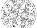 Mandala Facile Etoile De Mer Poissons - Coloriage Mandalas pour Dessin De Mandala