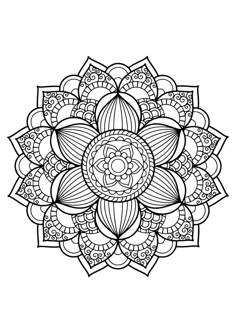 Mandala Livre Gratuit 17 – Mandalas – Coloriages avec Dessin A Colorier Pour Adulte