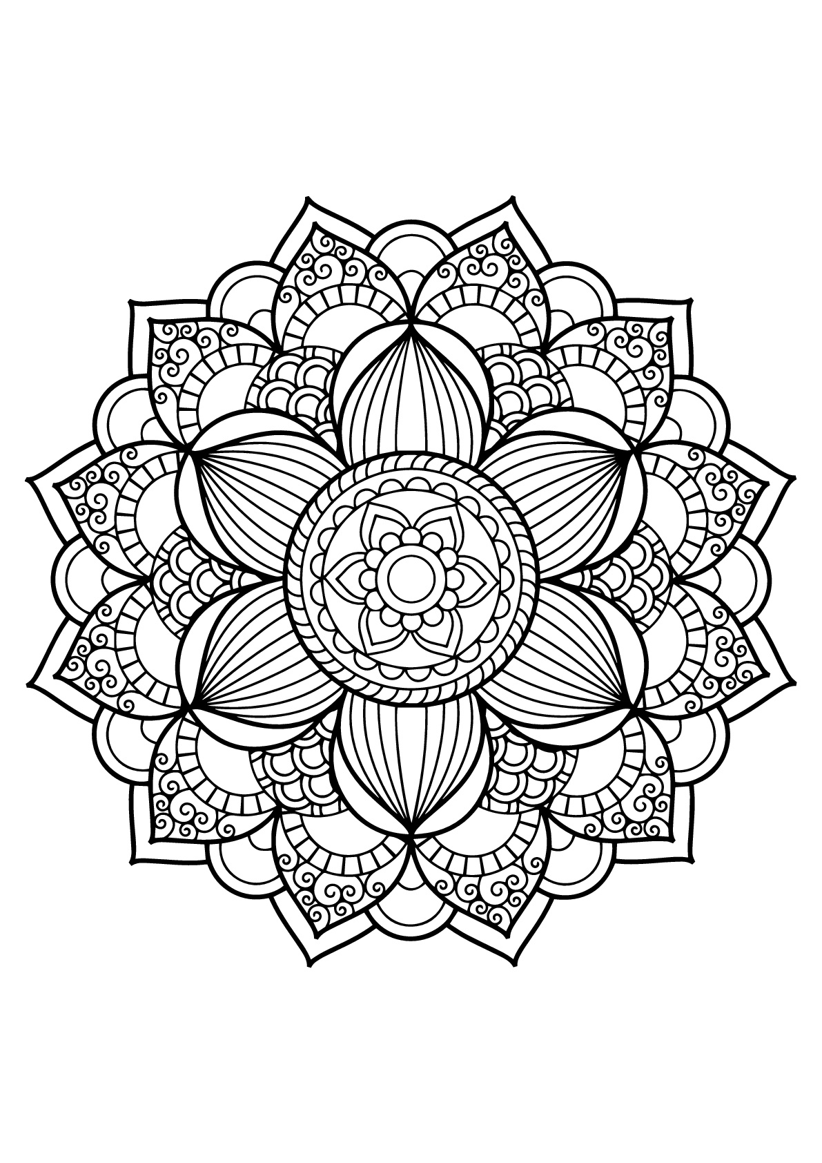 Mandala Livre Gratuit 17 - Mandalas - Coloriages avec Dessin A Colorier Pour Adulte 