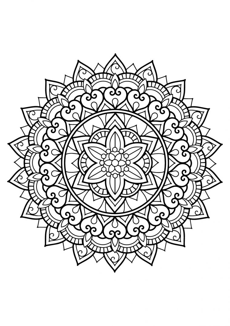 Mandala Livre Gratuit 29 – Mandalas – Coloriages destiné Mandala Adulte À Imprimer