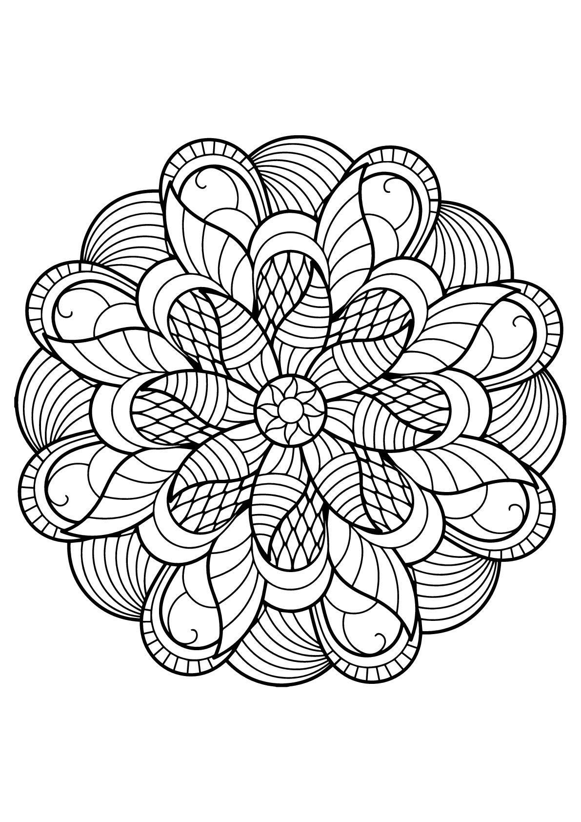 Mandala Livre Gratuit 6 - Mandalas - Coloriages Difficiles destiné Coloriage Mandalas À Imprimer Gratuit 