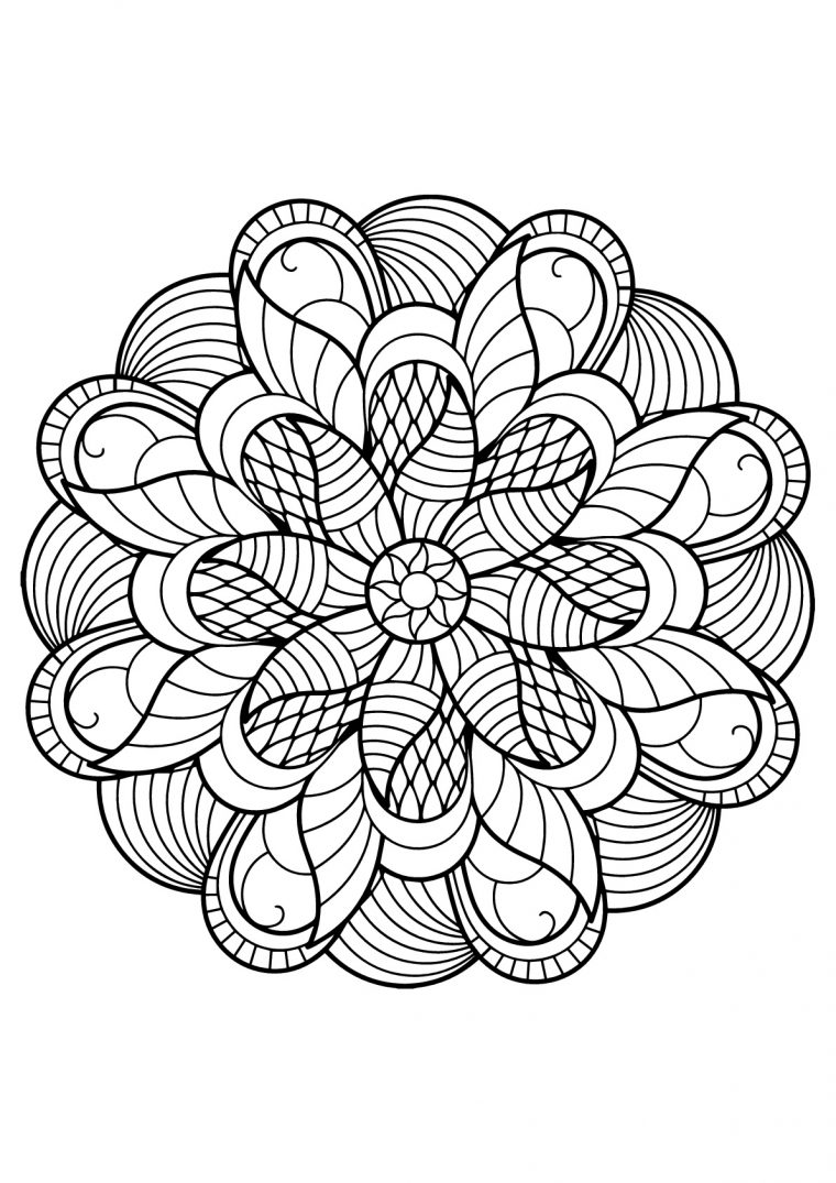 Mandala Livre Gratuit 6 – Mandalas – Coloriages Difficiles pour Mandala À Imprimer Pour Adulte