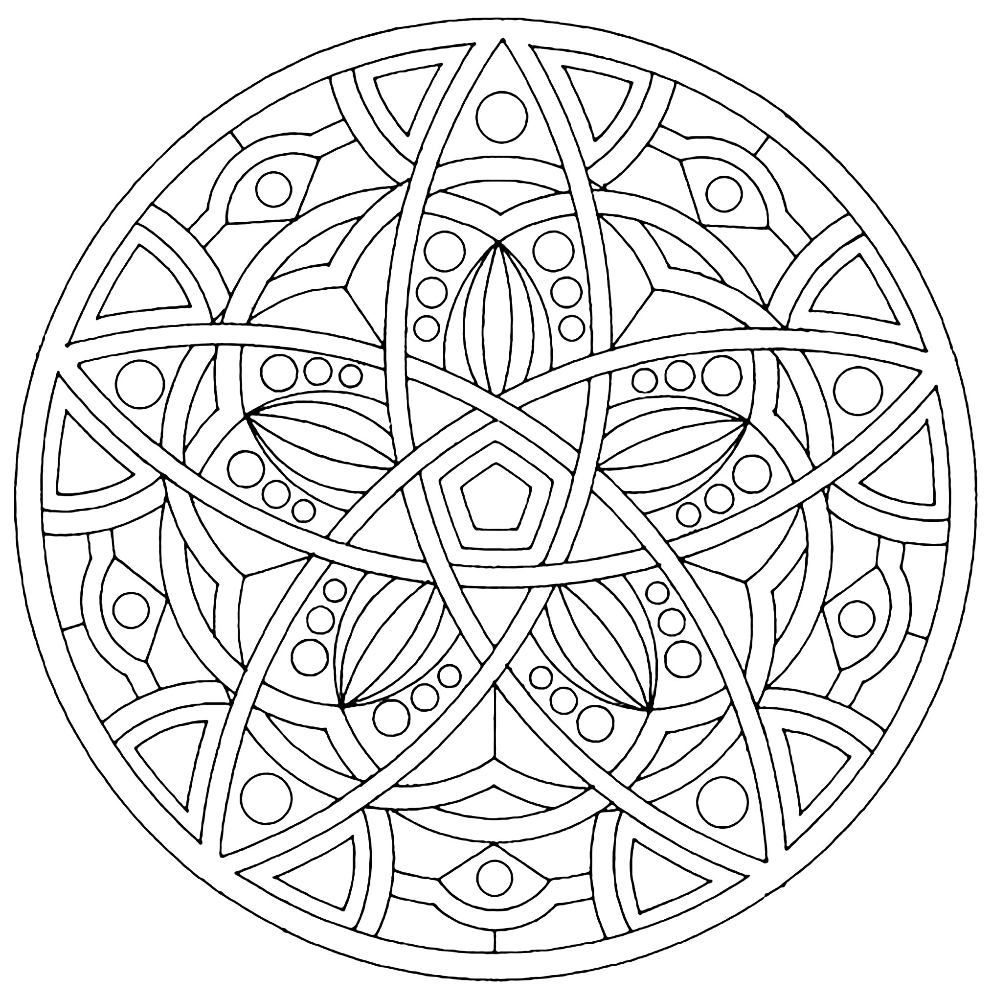 Mandala To Print Harmony - Simple Mandalas - 100% Mandalas serapportantà Dessins Mandalas 