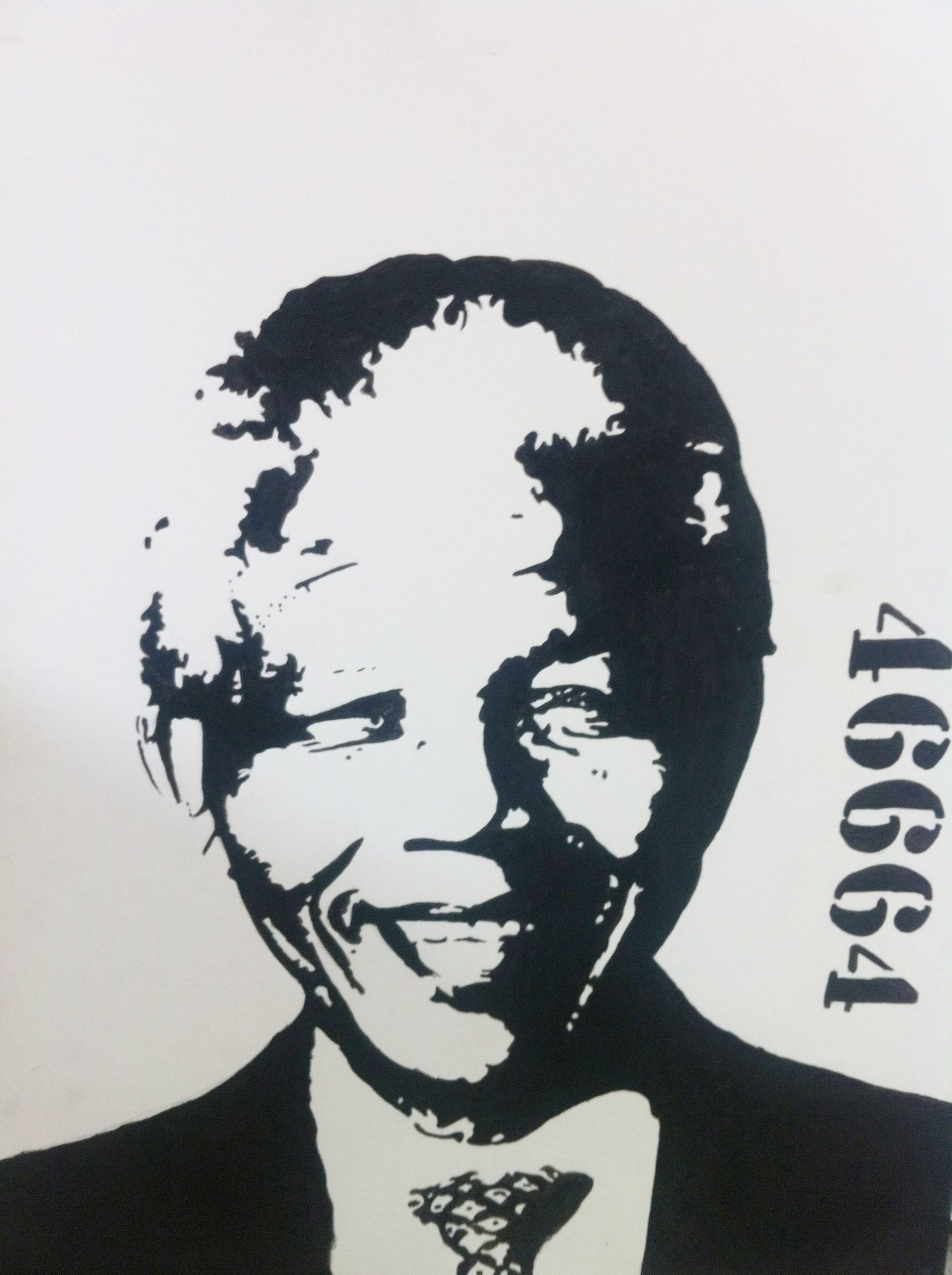 #Mandela #Nelsonmandela #Pochoir #Stencil #Art #Artiste # serapportantà Mandela Dessin
