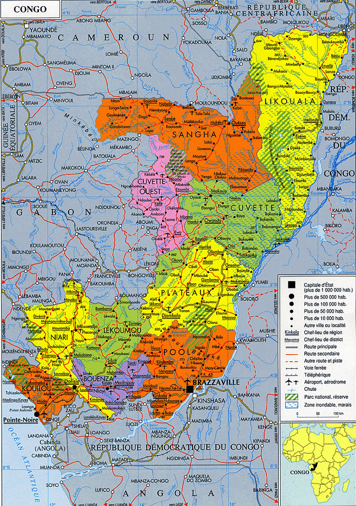 Maps Of Congo  Map Library  Maps Of The World encequiconcerne Carte Administrative Du Gabon 