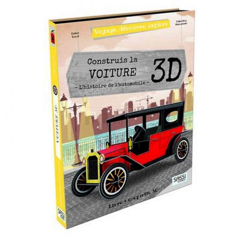 Maquette 3D Voiture En Carton À Construire Et Livre Sassi concernant Maquette De Voiture En Carton