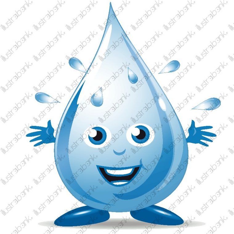 Mascotte Goutte D'Eau Illustration Libre De Droit Sur tout Goutte D Eau Dessin