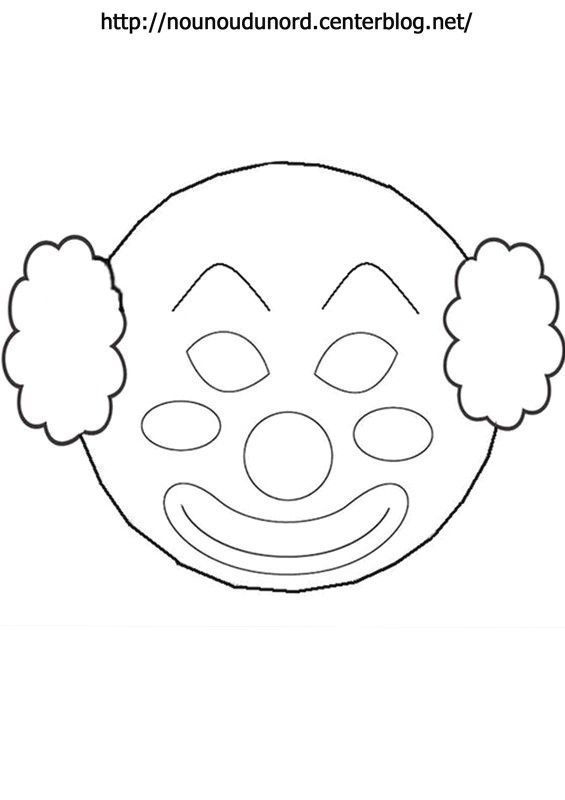 Masque Clown À Imprimer encequiconcerne Masque Halloween À Colorier