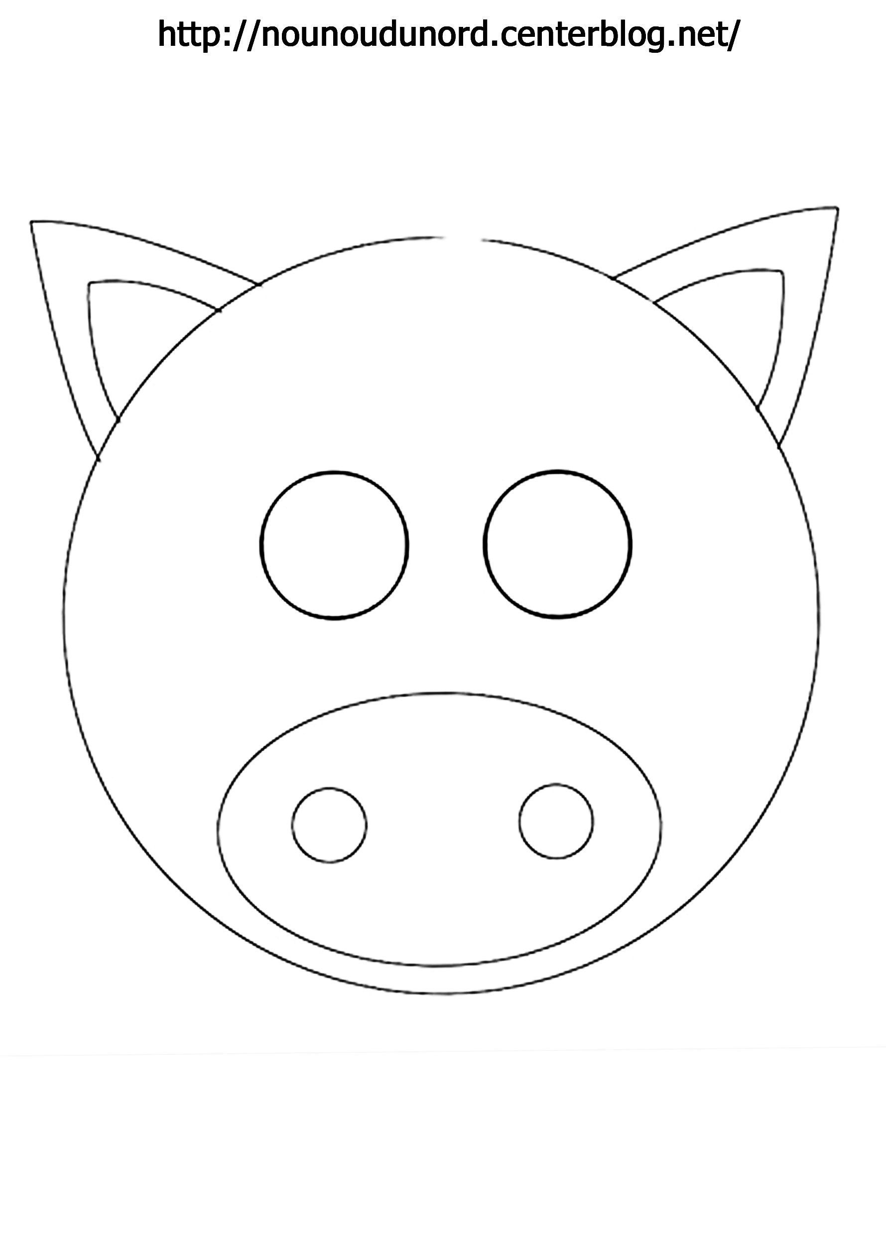Masque Cochon À Imprimer avec Masque Carnaval Maternelle À Imprimer 