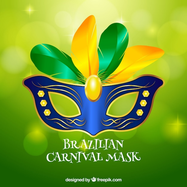 Masque De Carnaval Brésilien Réaliste  Vecteur Gratuite tout Carnaval Images Gratuites