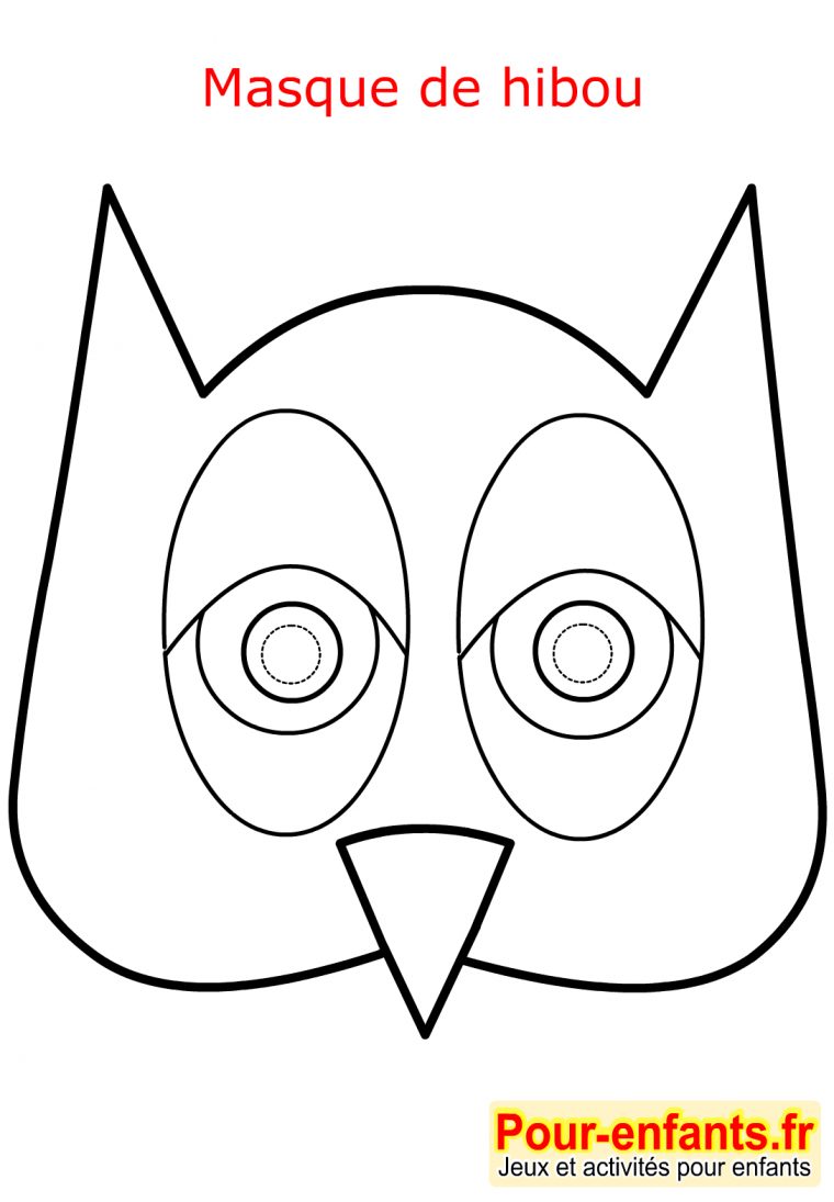 Masque De Carnaval Coloriage Hibou Enfant Fabrication dedans Masque Carnaval Maternelle À Imprimer