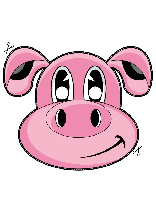 Masque De Cochon À Imprimer Et Découper - Magicmaman pour Masque À Découper Gratuit 