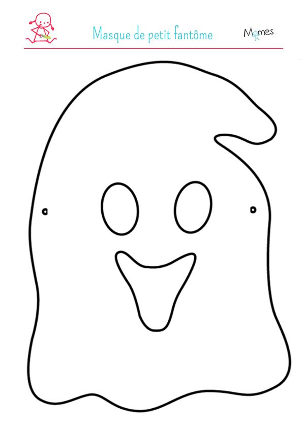 Masque De Fantôme À Imprimer  Personnage Halloween avec Bricolage A Imprimer Gratuit