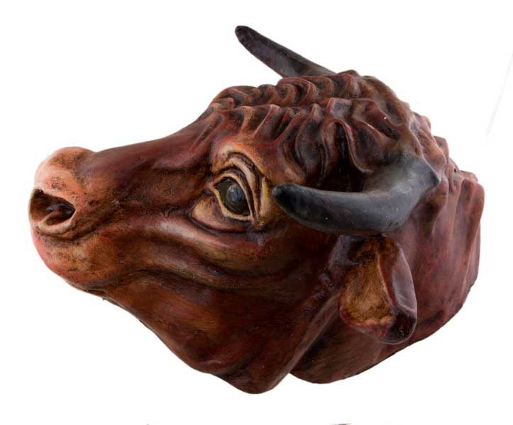 Masque De Venise Vache Taureau Grand Modele-Fait Main serapportantà Masque Taureau 