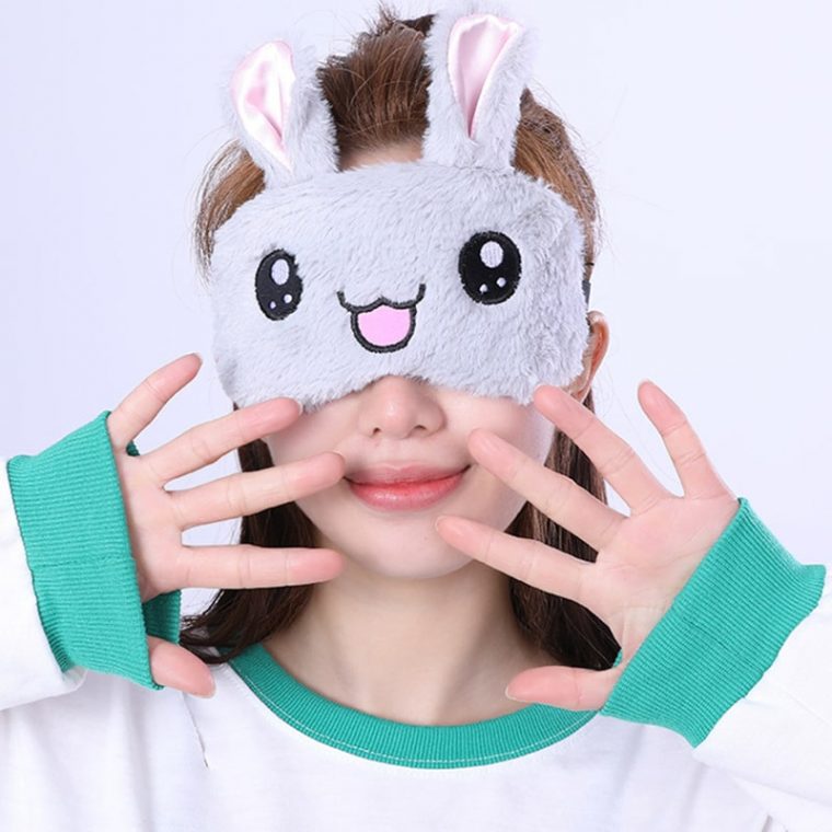 Masque Pour Dormir En Coton En Forme De Lapin  Pas Cher encequiconcerne Fabriquer Un Masque De Lapin