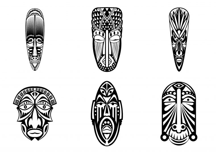 Masques Africains À Imprimer – Coloriage De Masques serapportantà Coloriage Masque