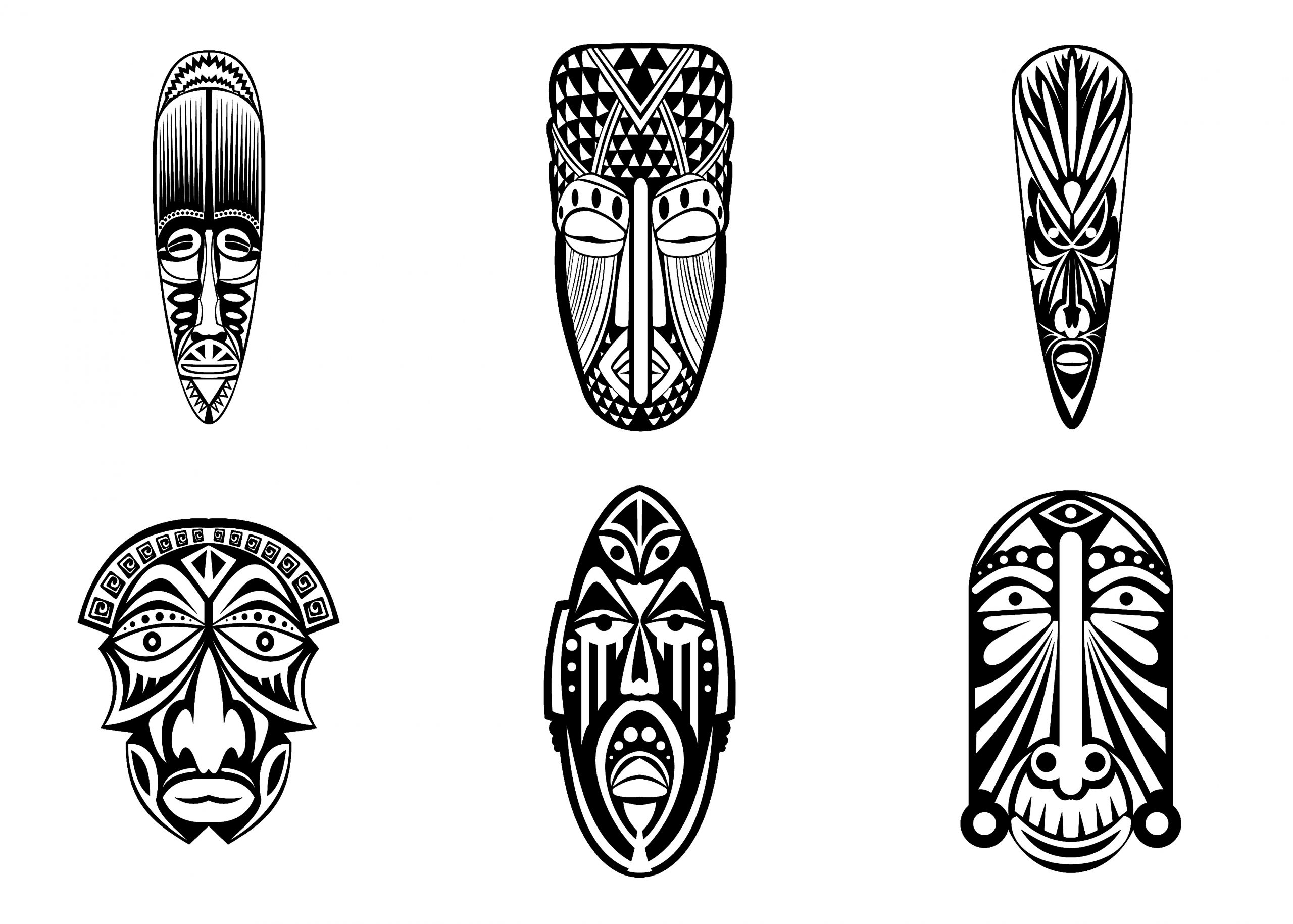 Masques Africains À Imprimer - Coloriage De Masques serapportantà Coloriage Masque 