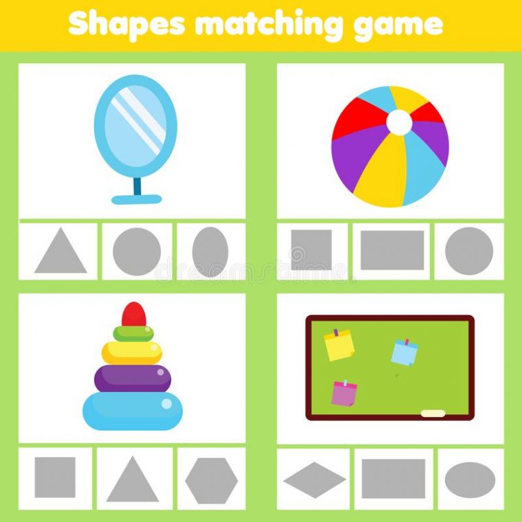 Matching Children Educational Game. Match Objects And destiné Jeu Ã©Ducatif Vocabulon