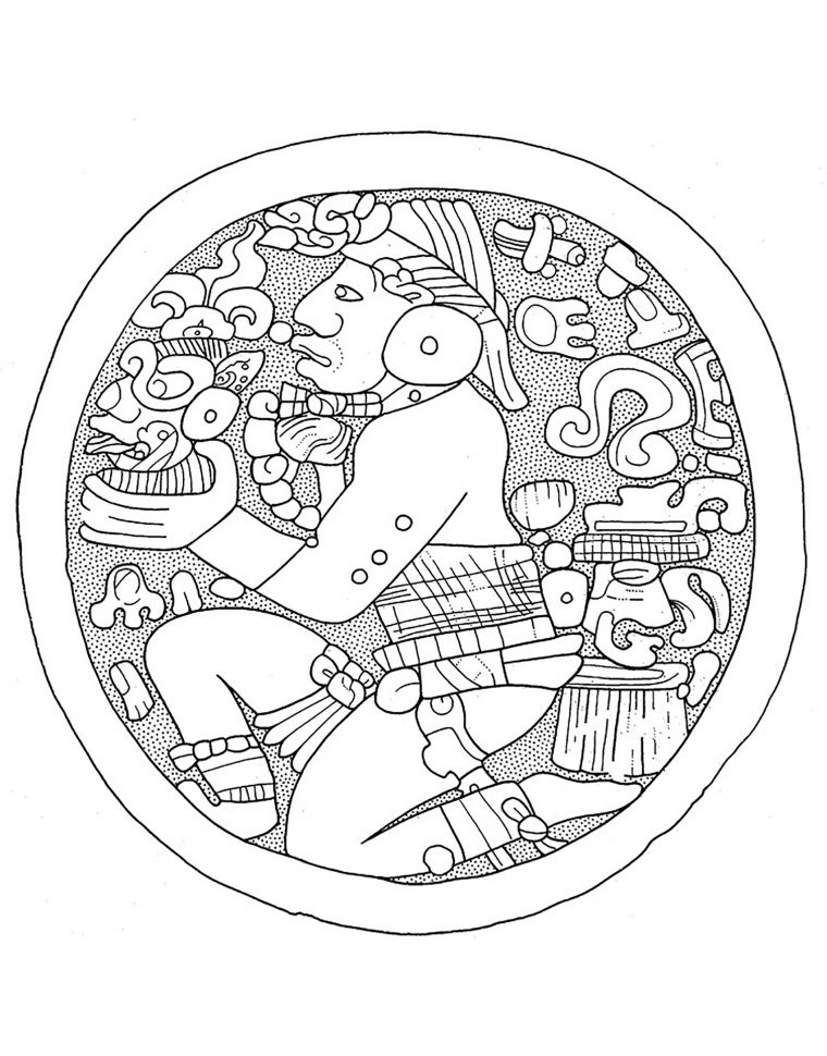 Maya Cercle – Mayas, Aztèques Et Incas – Coloriages à Dessin Azteque