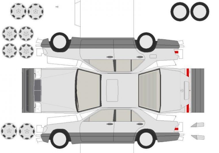 Mercedes-Benz Maquettes  Maquette Voiture, Voiture En concernant Maquette De Voiture En Carton