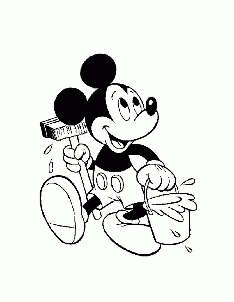 Mickey L'As De La Peinture – Coloriage Mickey – Coloriages tout Jeux De Coloriage Mickey