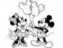 Mickey Minnie 2 Ballons - Coloriage Mickey Et Ses Amis destiné Mickey A Colorier