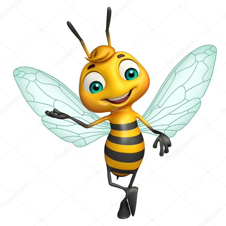 Mignonne Abeille Drôle De Personnage De Dessin Animé Image encequiconcerne Dessin Abeille