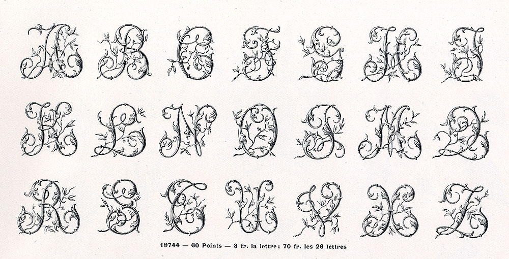 Mil : Initiales Deberny pour Lettres Enluminées À Imprimer 