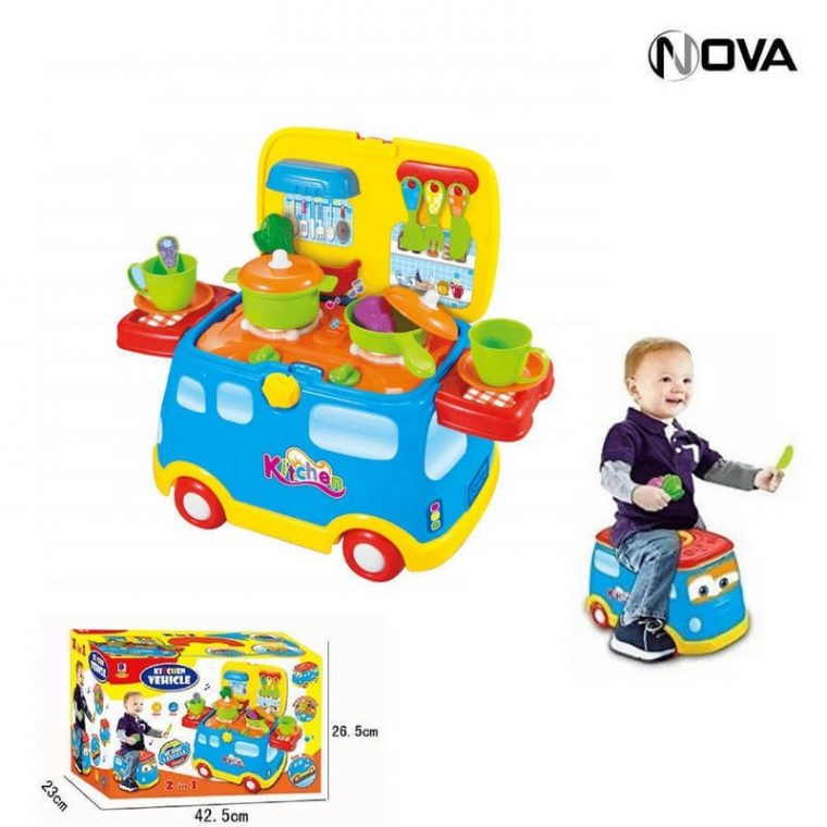 Mini Cuisine Set 2 En 1 Voiture Et Cuisine Jouet Pour Bebe tout Jeux De Voiture Avec Blender