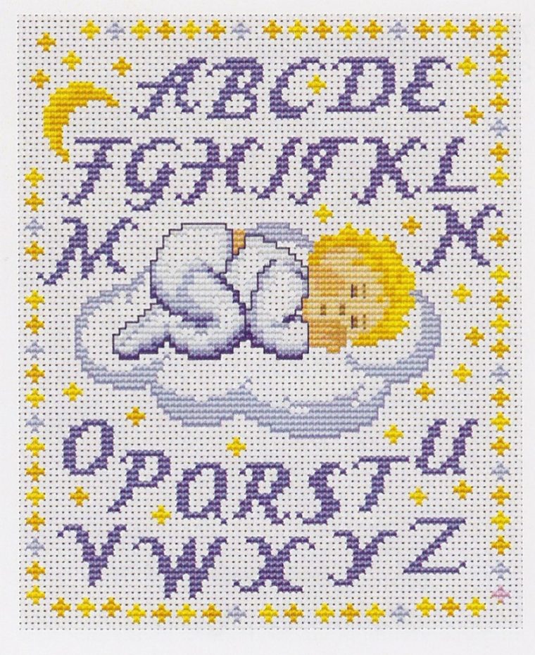 Modèle Broderie Point De Croix Alphabet #6 tout Abécédaire Gratuit