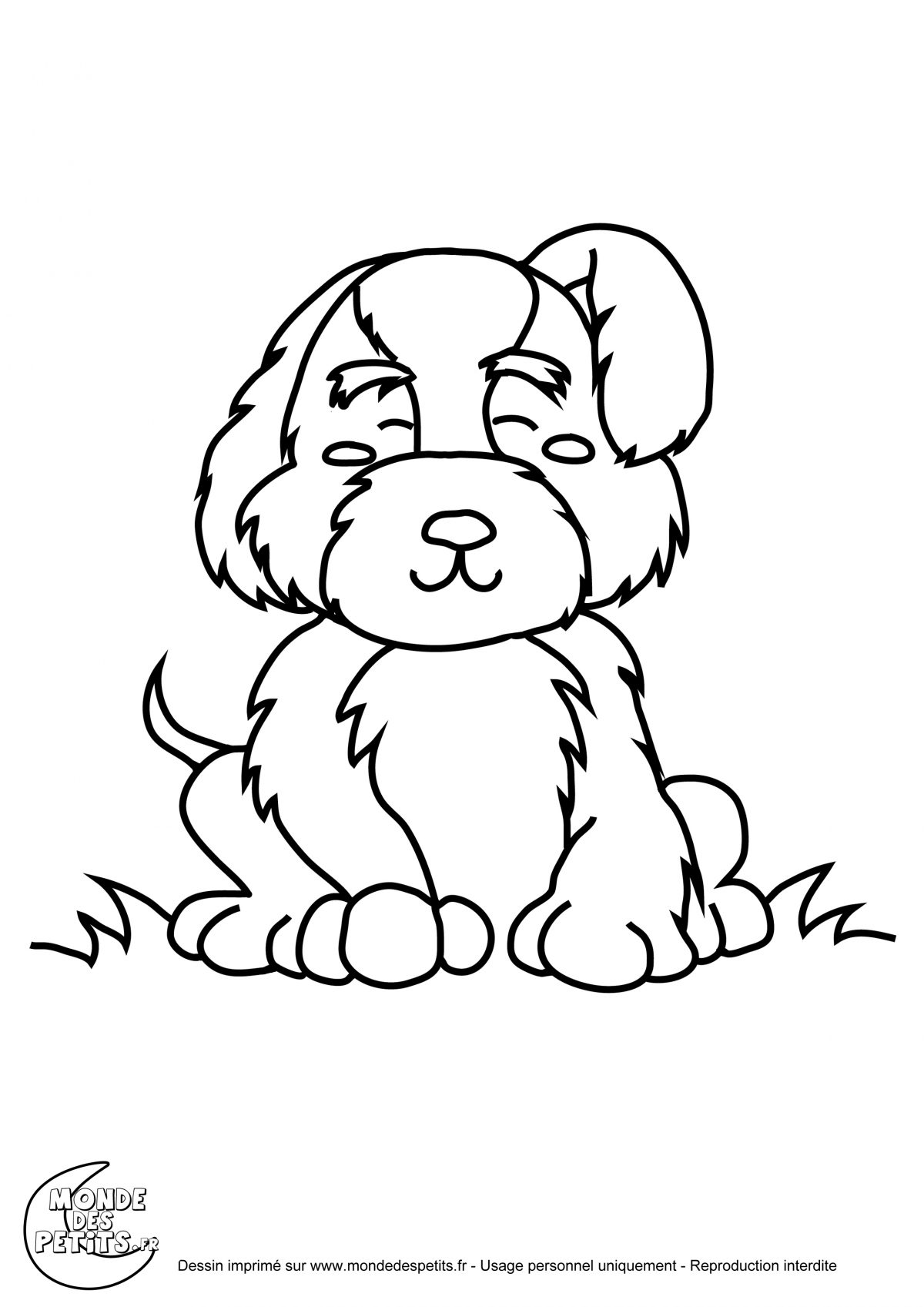 Monde Des Petits - Coloriages À Imprimer avec Image De Chien À Colorier