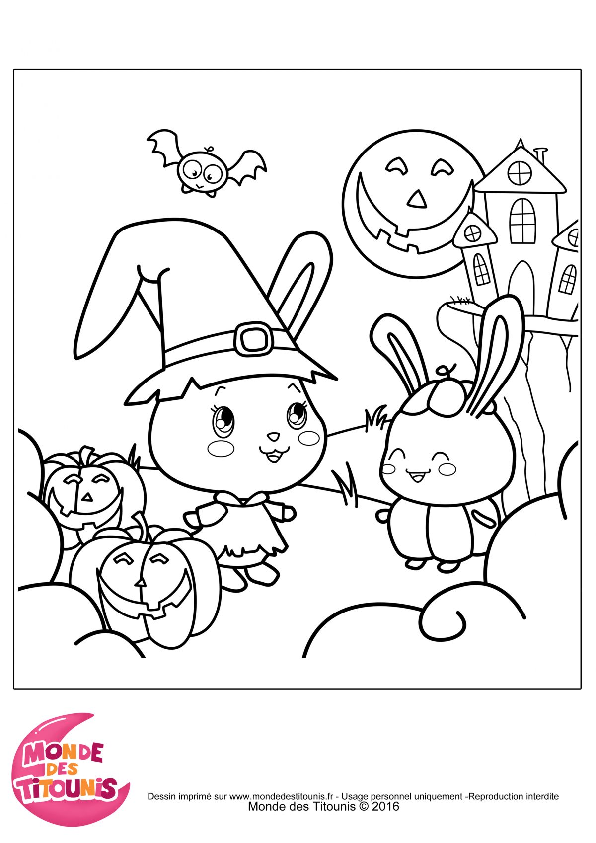 Monde Des Petits - Coloriages À Imprimer intérieur Coloriage De Halloween A Imprimer Gratuit