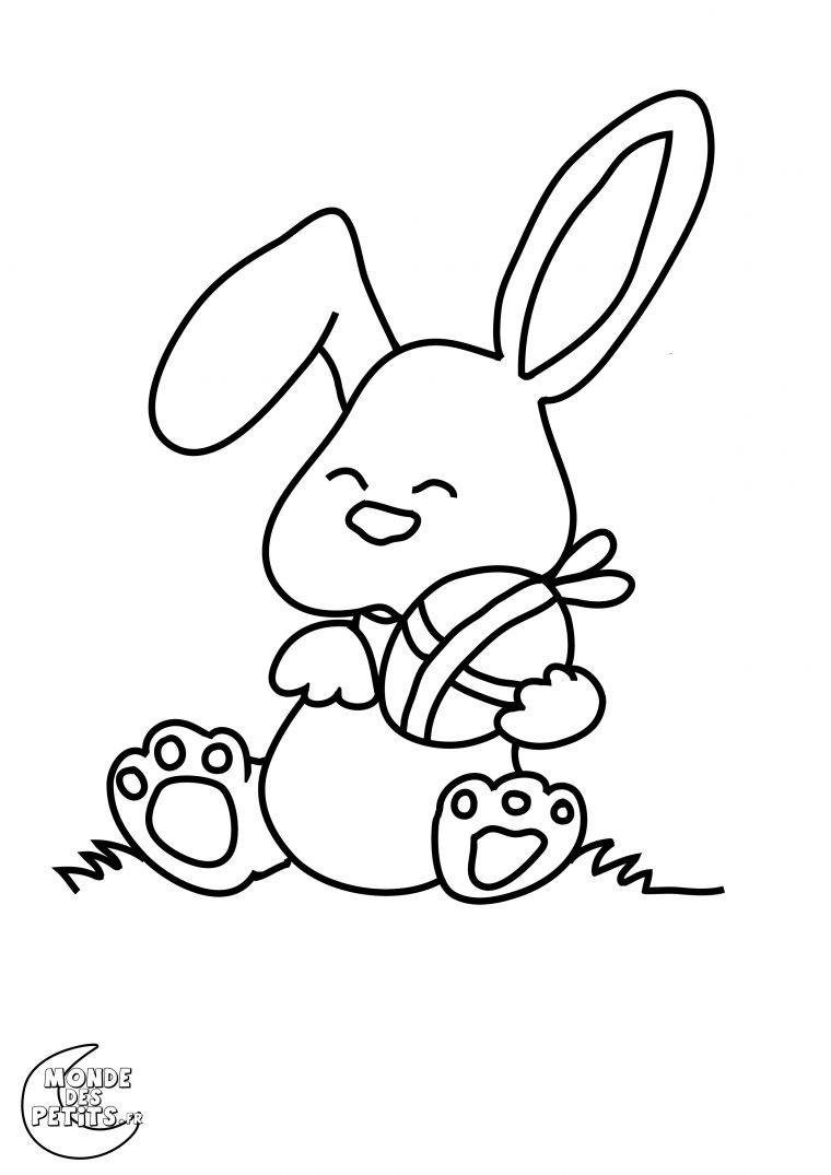 Monde Des Petits – Coloriages À Imprimer intérieur Lapin Facile À Dessiner