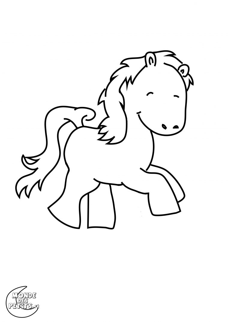 Monde Des Petits – Coloriages À Imprimer serapportantà Poney Dessin