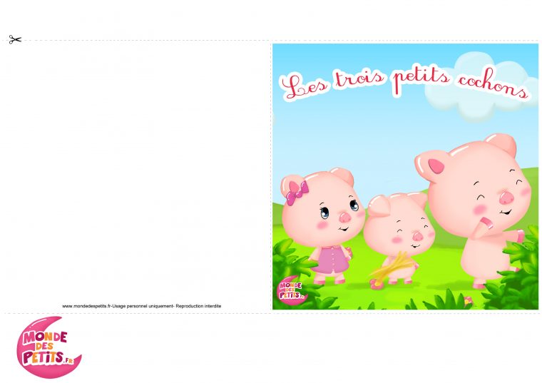 Monde Des Petits – Imprimer serapportantà Les Trois Petit Cochon Conte