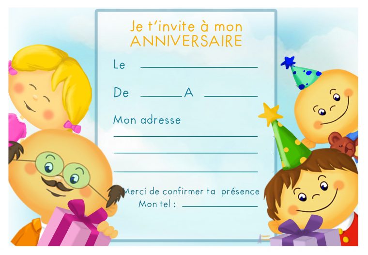 Monde Des Petits – Par Thème avec Carte D Invitation Gratuite À Imprimer Pour Fille