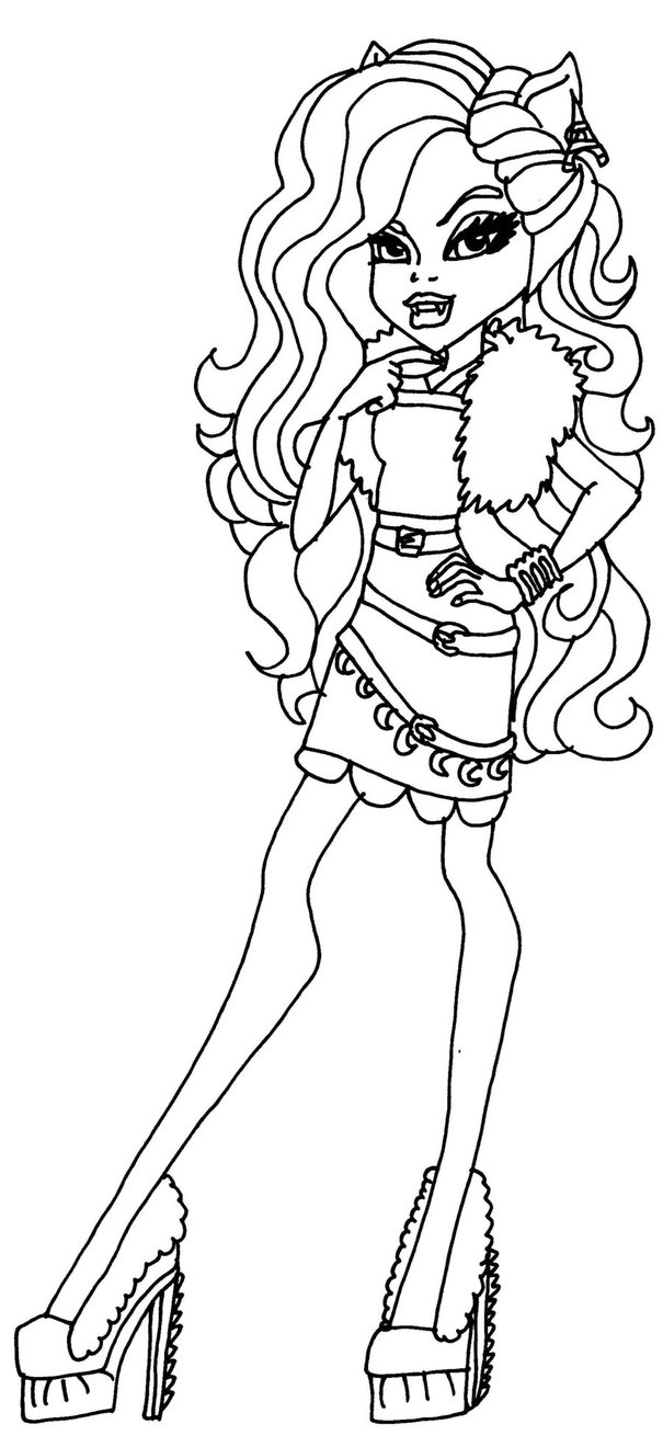 Monster High : Coloriage Clawdeen Wolf À La Mode A intérieur Coloriage Monster High