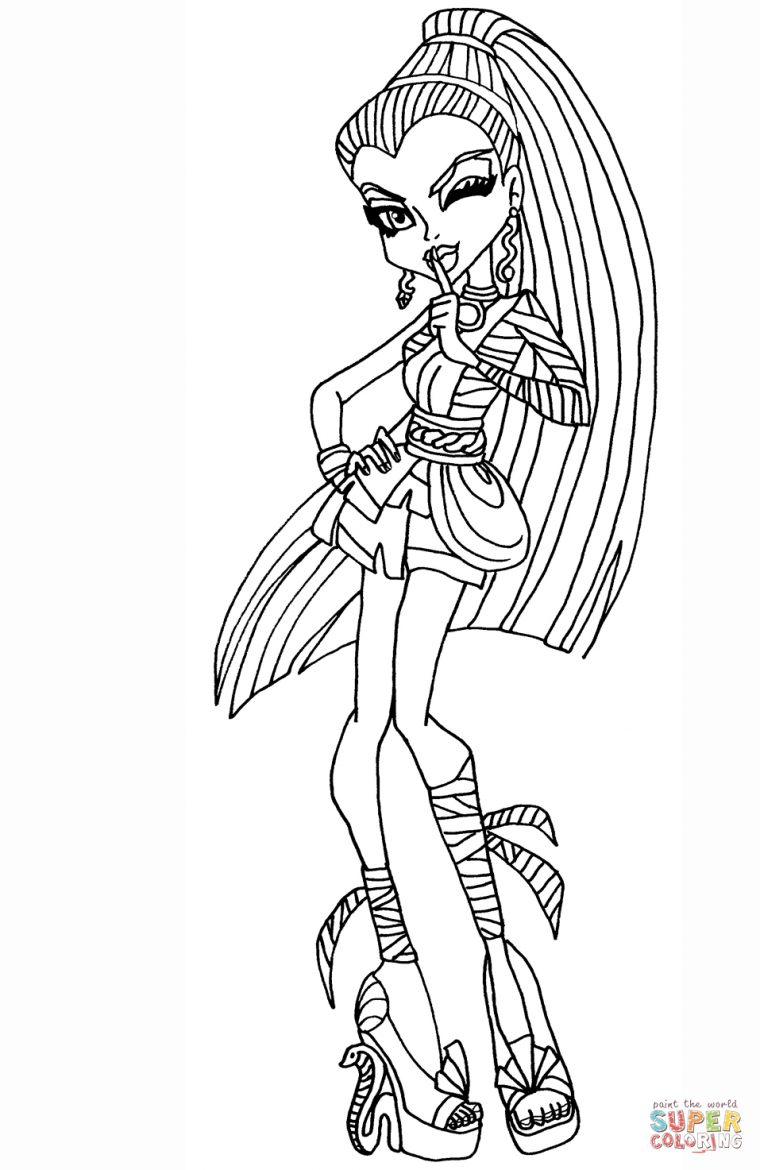 Monster High Nefera De Nile Coloring Page  Free Printable destiné Coloriage De Monster High