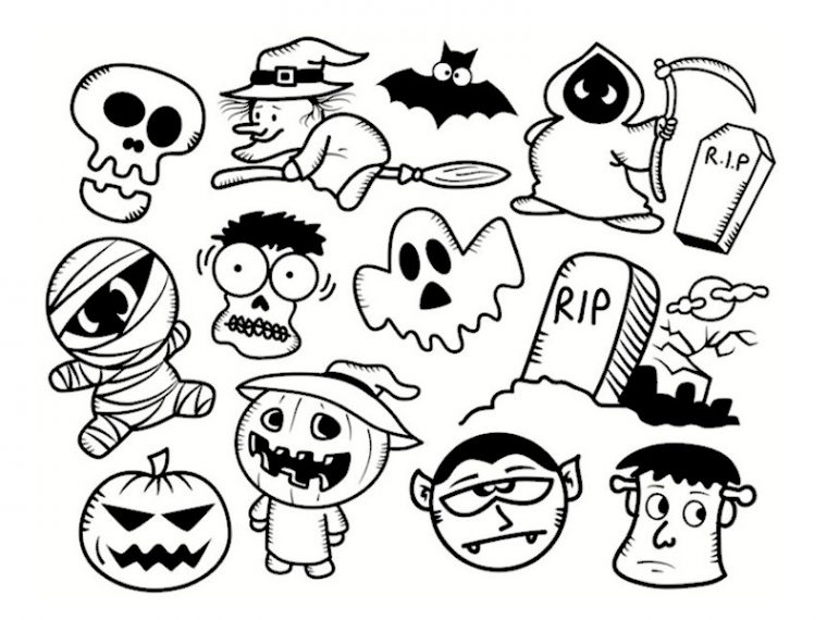 Monstres D'Halloween : Les Coloriages encequiconcerne Dessin Facile Halloween